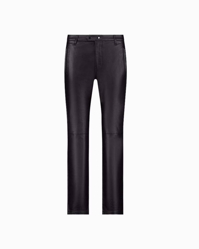 Front view showing press-stud waist and zip pockets