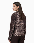 Monari Leopard Cardigan in leopard back view