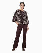 Monari Leopard Jacquard Jumper in leopard styled view