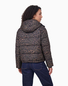 Monari Leopard Print Quilted Jacket back view