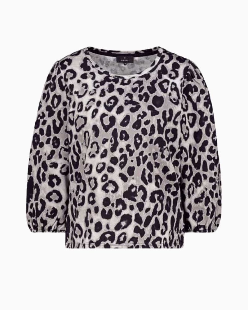 Front view of short sleeve sweatshirt showing soft cotton fabric