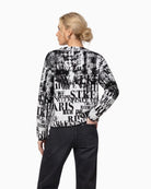 Monari Letter Jacquard Jumper in black and white back view