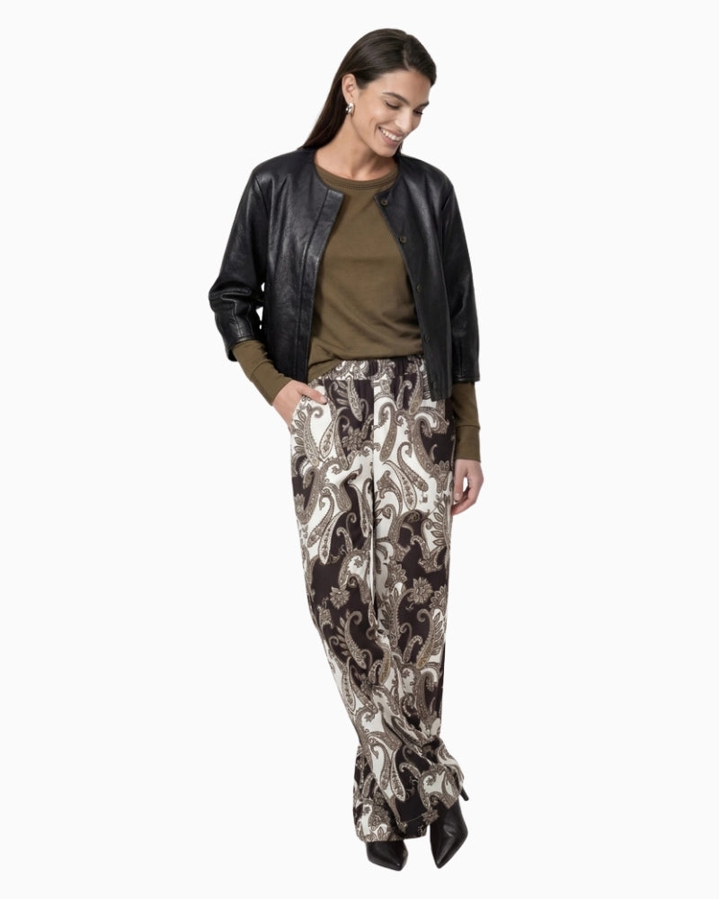Monari Long Sleeve Shirt with Rhinestone in olive styled view