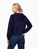 Monari Mini Patch Sweatshirt in navy back view