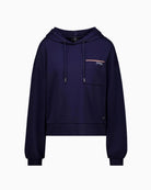 Monari Mini Patch Sweatshirt in navy mini patch detail