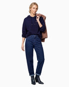 Monari Mini Patch Sweatshirt in navy styled view
