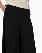 Monari Palazzo Trousers in black fabric detail