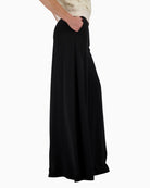 Monari Palazzo Trousers in black side view