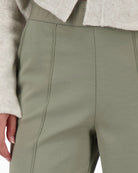 Monari pants with lettering band waistband detail close-up – Áines Boutique