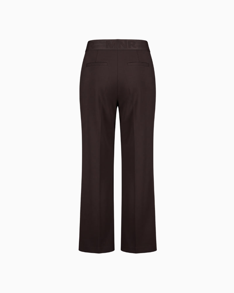 Monari Pull On Trousers in dark brown back detail