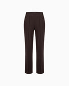 Monari Pull On Trousers in dark brown front detail