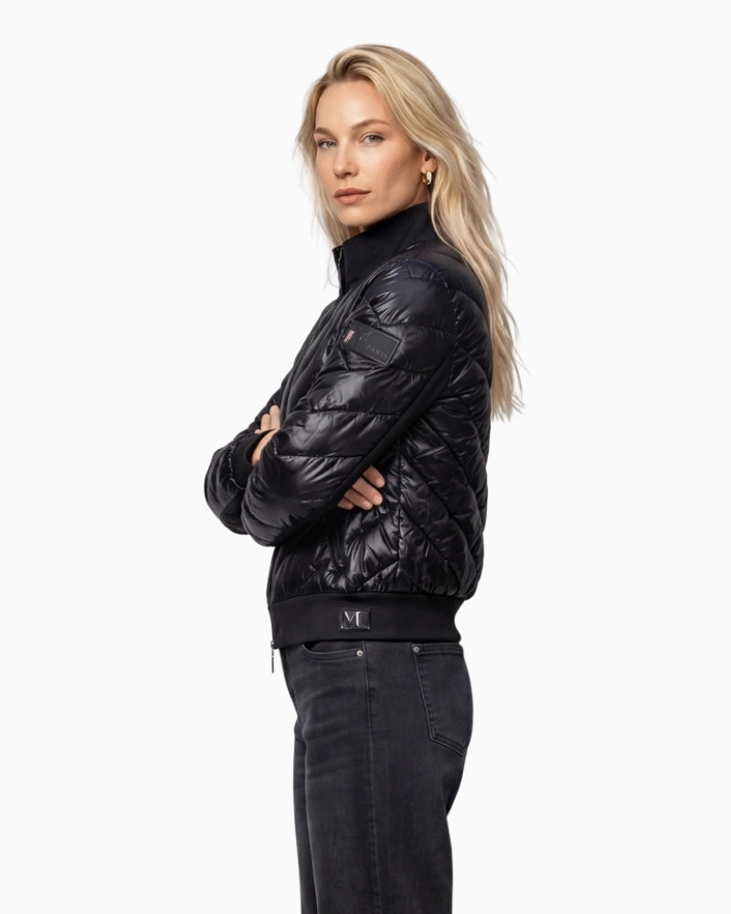 Monari Quilted Neoprene Puffer Jacket side view
