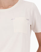 Monari Blouse With Rhinestones close up fabric view – Áines Boutique