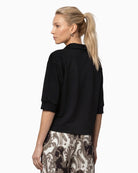 Monari Rhinestone Sweatshirt in black back view