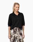 Monari Rhinestone Sweatshirt in black front view