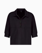 Monari Rhinestone Sweatshirt in black rhinestone detail
