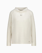 Monari Ribbed Jumper in cream ribbed texture detail