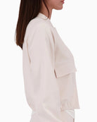 Monari Satin Cargo Jacket side view – Áines Boutique