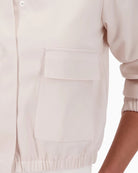 Monari Satin Cargo Jacket pocket detail – Áines Boutique