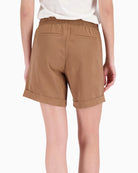 Monari Shorts with Patch Pockets in light brown back pocket detail