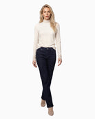 Monari Straight-Leg Jeans in dark denim styled view