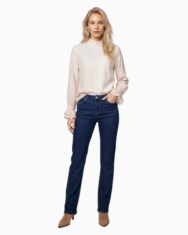 Monari Straight-Leg Jeans in denim styled view