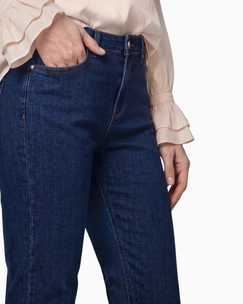Monari Straight-Leg Jeans in denim waist detail