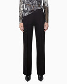 Monari Straight Fit Jogger Trousers in black front view
