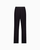 Monari Straight Fit Jogger Trousers in black pintuck detail