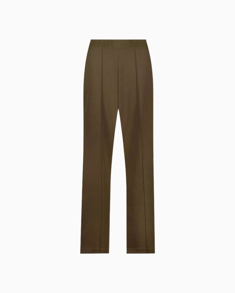 Monari Straight Fit Jogger Trousers in olive front view