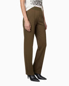Monari Straight Fit Jogger Trousers in olive side view