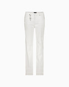 Monari Straight Jean in off white front view