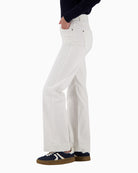 Monari Straight Jean in off white side view