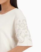 Monari Sweatshirt With Pearl Embellishment detail view – Áines Boutique