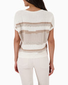 Monari textured knit sweater back view woman wearing – Áines Boutique