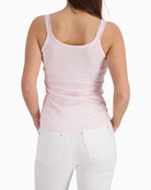 Monari Top with Sequined Straps in rose back view