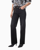 Monari Wide Leg Jeans in dark grey front view