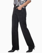 Monari Wide Leg Jeans in dark grey side view