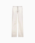 Monari Wide Leg Jeans in off white denim detail
