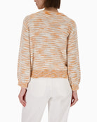 Monari woven texture cardigan back view woman wearing – Áines Boutique