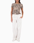 Monari leopard print t-shirt full front view