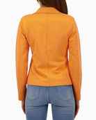 Monari orange sweat blazer back view structured fit