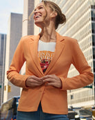 Monari orange sweat blazer full view