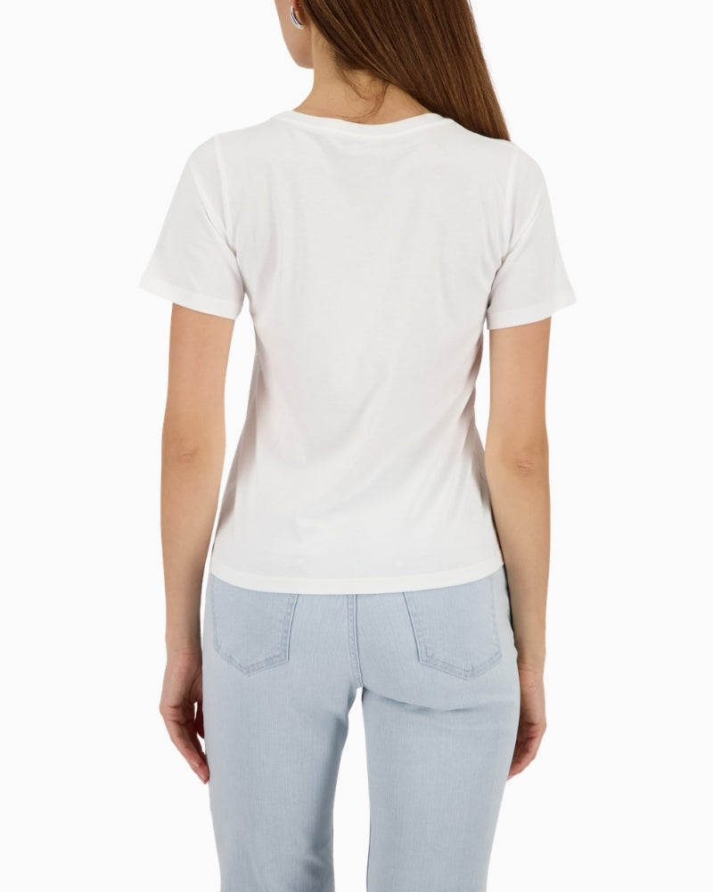 Monari white T-shirt back view