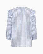 Mos Mosh Debby Stripe Shirt back view cotton fabric | Áines Boutique