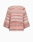 Mos Mosh Edele 3/4 Knit front view multicolour knit | Áines Boutique