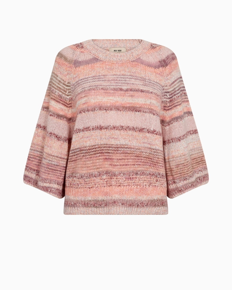 Mos Mosh Edele 3/4 Knit front view multicolour knit | Áines Boutique