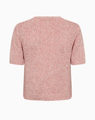 Mos Mosh Elio SS Knit Cardigan back view pink knit | Áines Boutique