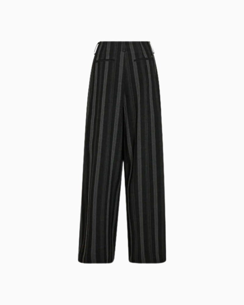 Back of waistband and stripe fabric pattern