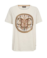 Mos Mosh - Fiona O-SS Embroidery Tee 